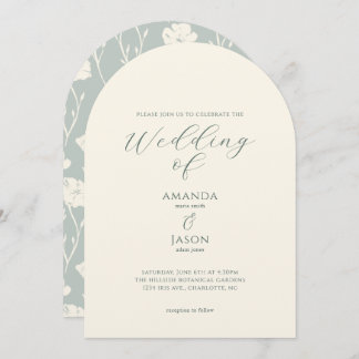 Invitación Ethereal romantic modern floral wedding