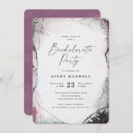 Invitación Ethereal Wisteria Luz Morada Bachelorette Party