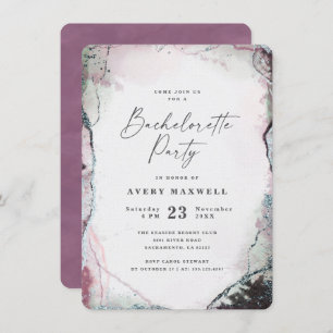 Invitación Ethereal Wisteria Luz Morada Bachelorette Party