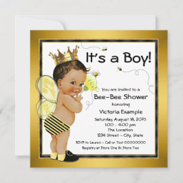 Invitación Ethnic Boy Bee Baby Shower