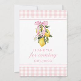 Invitación Etiqueta de agradecimiento por cumpleaños Lemon Co
