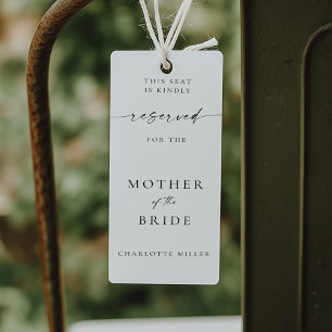 Invitación Etiqueta de Asientos Reservados para Boda Minimali