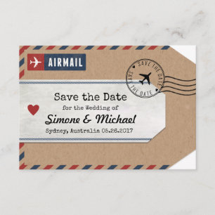Invitación Etiqueta de equipaje de correo aéreo de Australia