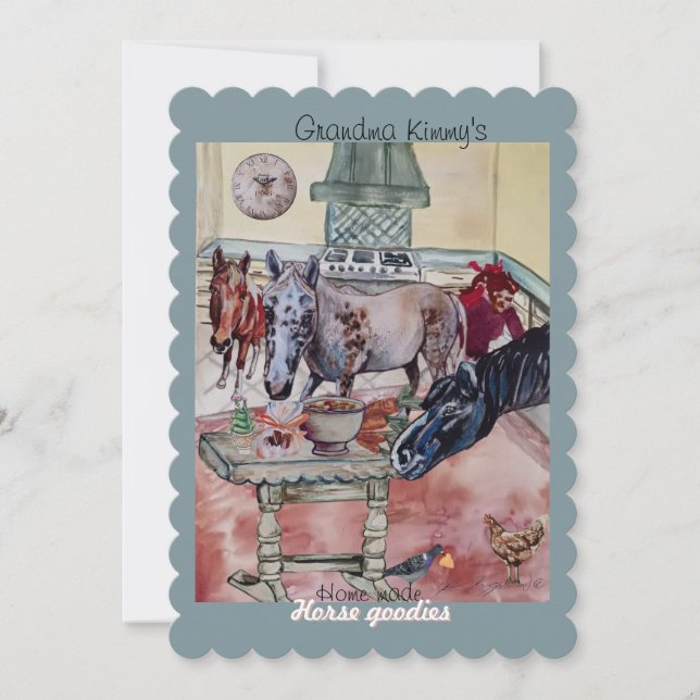 Invitación Etiqueta de los caballos de personalizado (Anverso)