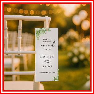 Invitación Etiqueta de Silla de Boda con Asiento Reservado Ve