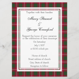 Invitación Etiqueta de vino Boda escocesa Crawford