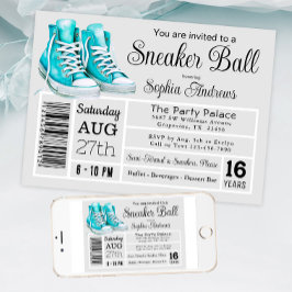 Invitación Etiqueta de zapato para fiesta de cumpleaños de ba