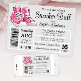 Invitación Etiqueta de zapato para fiesta de cumpleaños de ba