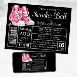 Invitación Etiqueta de zapato para fiesta de cumpleaños de ba