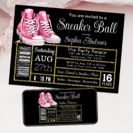 Invitación Etiqueta de zapato para fiesta de cumpleaños de ba