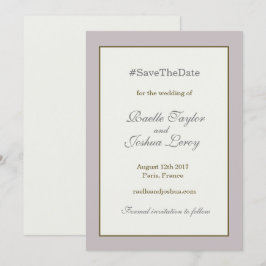 Invitación Etiqueta dorado de color gris negro salva el anunc