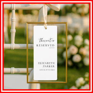Invitación Etiqueta moderna de silla de ceremonia de boda con