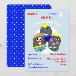 Invitación Etiqueta personalizada de la comunidad de pinturas