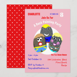 Invitación Etiqueta personalizada de la comunidad de pinturas