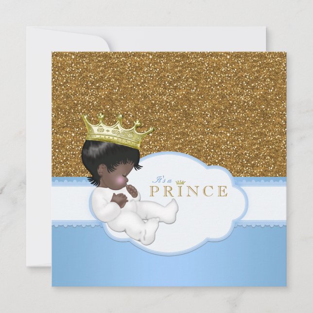 Invitación Etnia Baby Shower de Sweet Prince (Anverso)