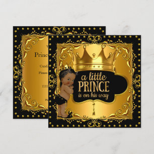 Invitación Etnia de la corona del Relieve metalizado dorado B