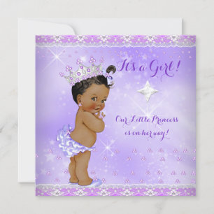 Invitación Etnia de la princesa Baby Shower Lilac Purple Lave