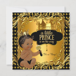Invitación Etnia del oro del Principito Baby Shower