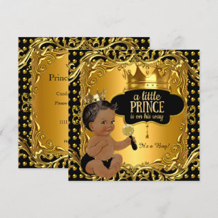 Invitación Etnia del oro del Principito Baby Shower