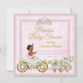 Invitación Etnia del transporte rosado de la princesa Baby Sh