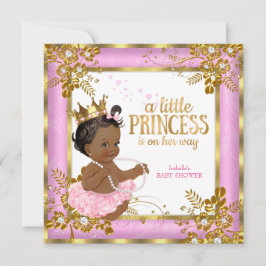 Invitación Etnia floral rosada tutu de la princesa Baby Showe