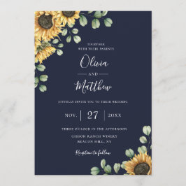 Invitación Eucalipto Boda Azul de la Marina Botánica de Giro