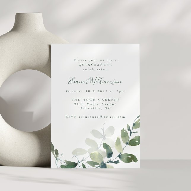 Invitación Eucalipto Boho QUINCEAÑERA (Subido por el creador)