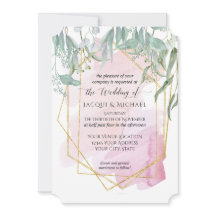 Eucalipto de color geométrico moderno rosado de Ru