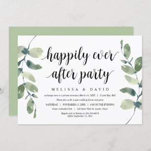 Invitación Eucalipto de Verdor, Elopement Boda moderno