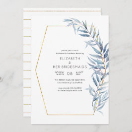 Invitación Eucalipto Geométrico Bridesmaids Luncheon