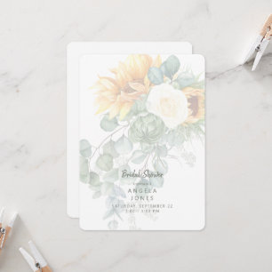 Invitación Eucalipto Girasol Tuscan Despedida de Soltera Redo