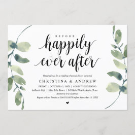 Invitación Eucalipto moderno, cena de ensayo Boda