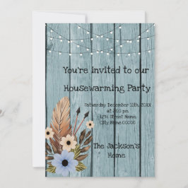 Invitación Eucalipto Rústico de Madera de Barn Fiesta de Cale