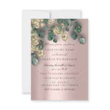 Eucalipto Verde Rosa Dorado Brillante Hojas