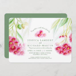 Invitación Eucaliptos rojos de guantera acuática