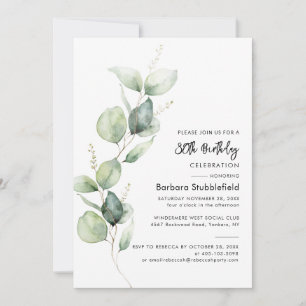 Invitación Eucalyptus 80º cumpleaños Botánico