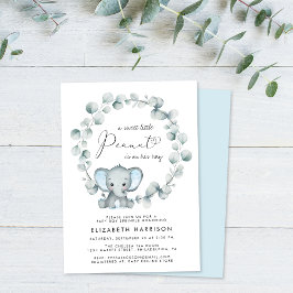 Invitación Eucalyptus Baby Boy Sprinkle