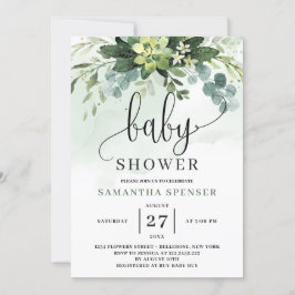 Invitación Eucalyptus Baby Shower