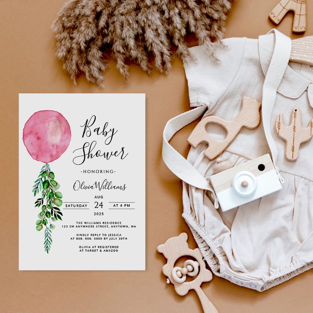 Invitación Eucalyptus Baby Shower (Subido por el creador)
