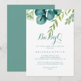 Invitación Eucalyptus BabyQ Baby Shower Barbecue