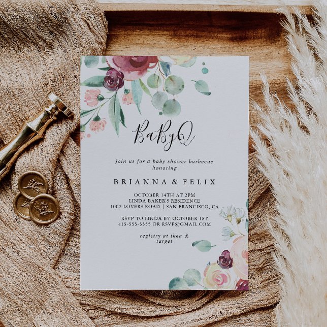 Invitación Eucalyptus BabyQ Barbecue Baby Shower (Subido por el creador)