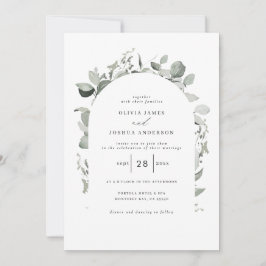 Invitación Eucalyptus boda botánico elegante foto simple