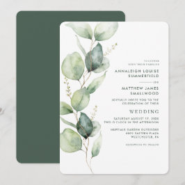 Invitación Eucalyptus Boda de Verdor Botánico