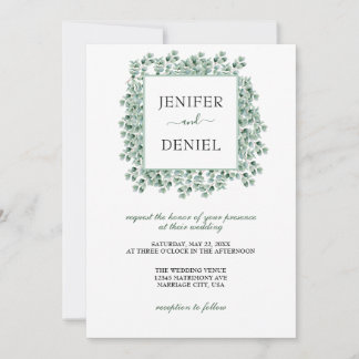 Invitación Eucalyptus Botanical Greenery  Wedding
