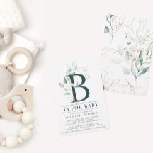 Eucalyptus Botanical Watercolor Baby Shower