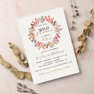 Invitación Eucalyptus Botánico Leaf Wreath Cumpleaños