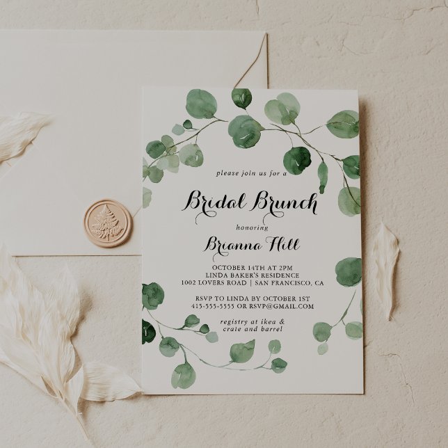 Invitación Eucalyptus Bridal Brunch Bridal Bridal Shower (Subido por el creador)