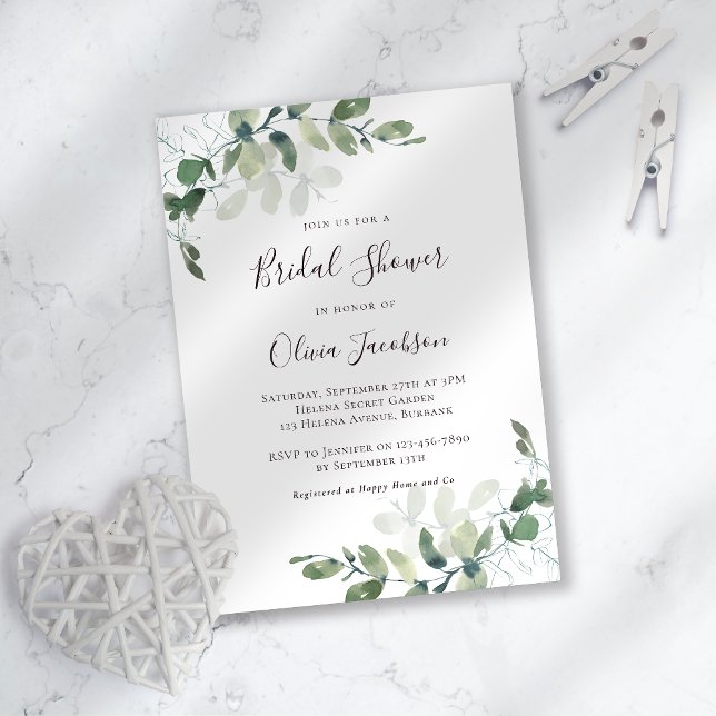 Invitación Eucalyptus Bridal Shower (Subido por el creador)