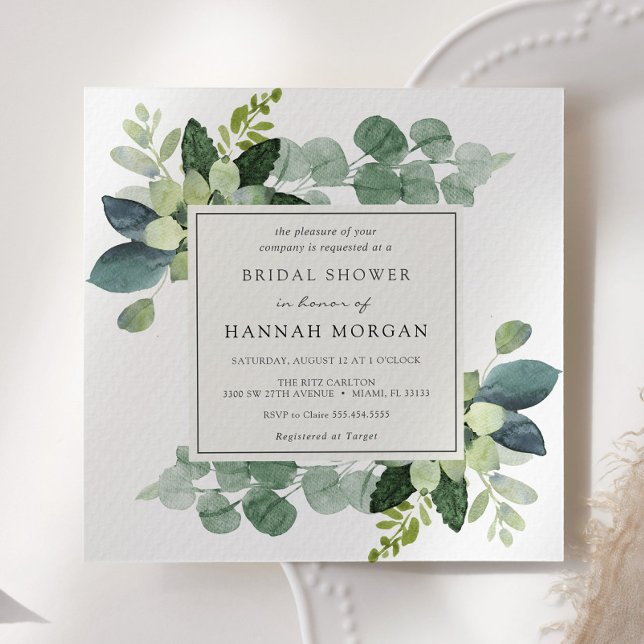 Invitación Eucalyptus Bridal Shower (Subido por el creador)