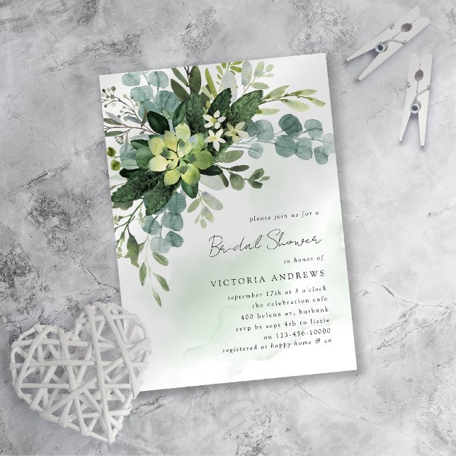 Invitación Eucalyptus Bridal Shower (Subido por el creador)